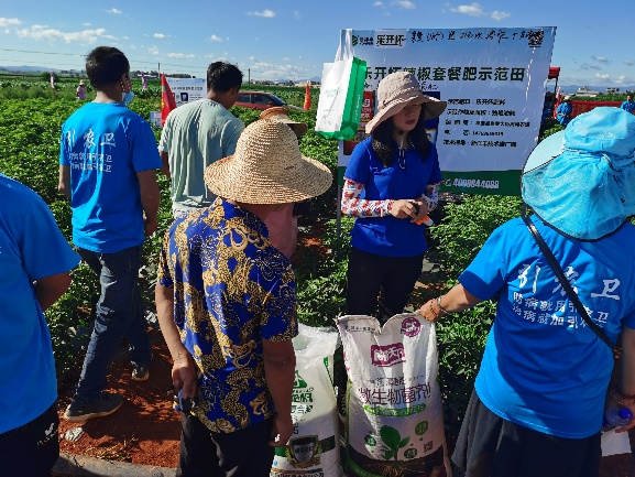 技术推广员在田间介绍产品.jpg